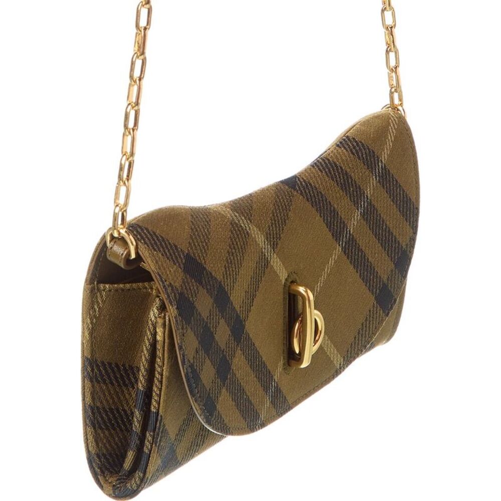 Burberry Rocking Horse Canvas Wallet On Chain, Green - Picture 3 of 4